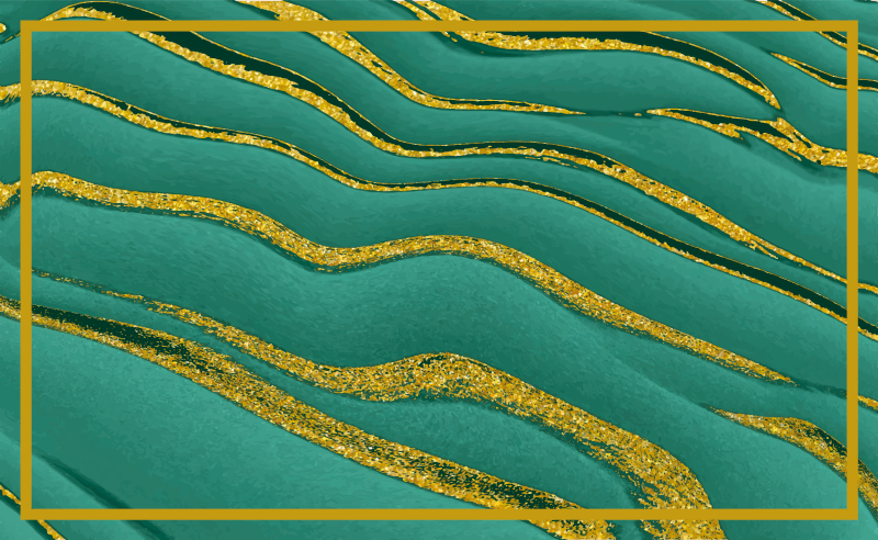 Covor de vinil cu efect de marmură verde și auriu - TenStickers