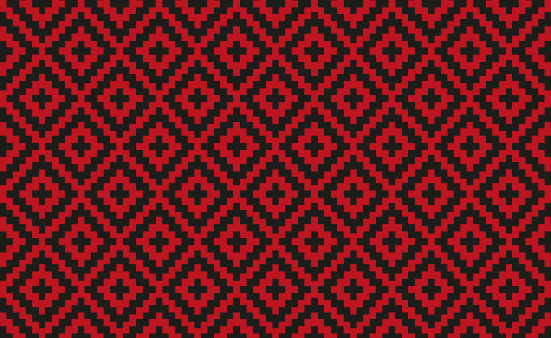 Covor roșu închis pătrate mozaic plăci de vinil efect - TenStickers