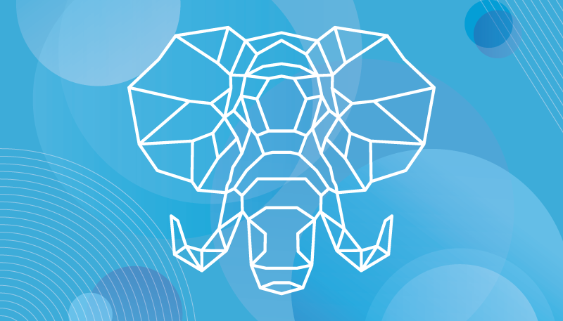 Covor vinil animal față de elefant albastru - TenStickers