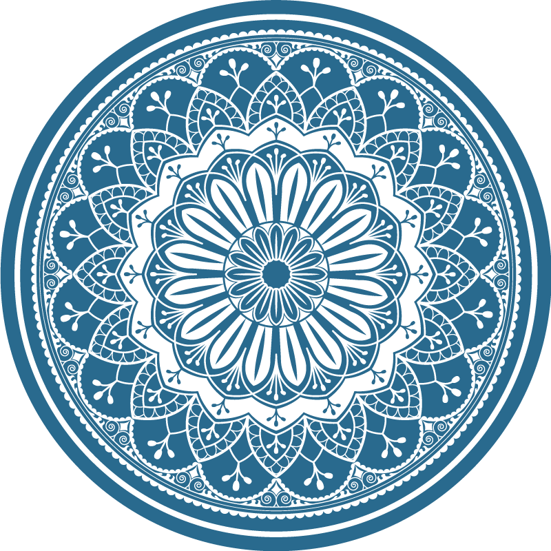 Covor vinil mandala mandala albastră elegantă - TenStickers