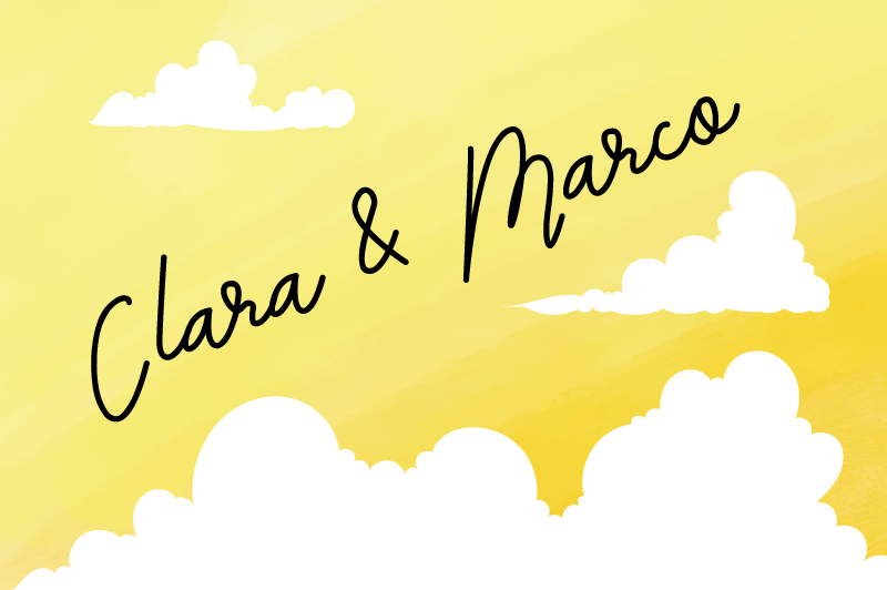 Covor de vinil cu nome design de cuplu tulbure - TenStickers