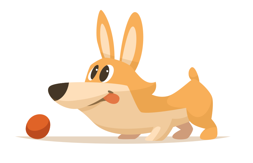 Alții covor de vinil urmărire jucăușă cu corgi - TenStickers