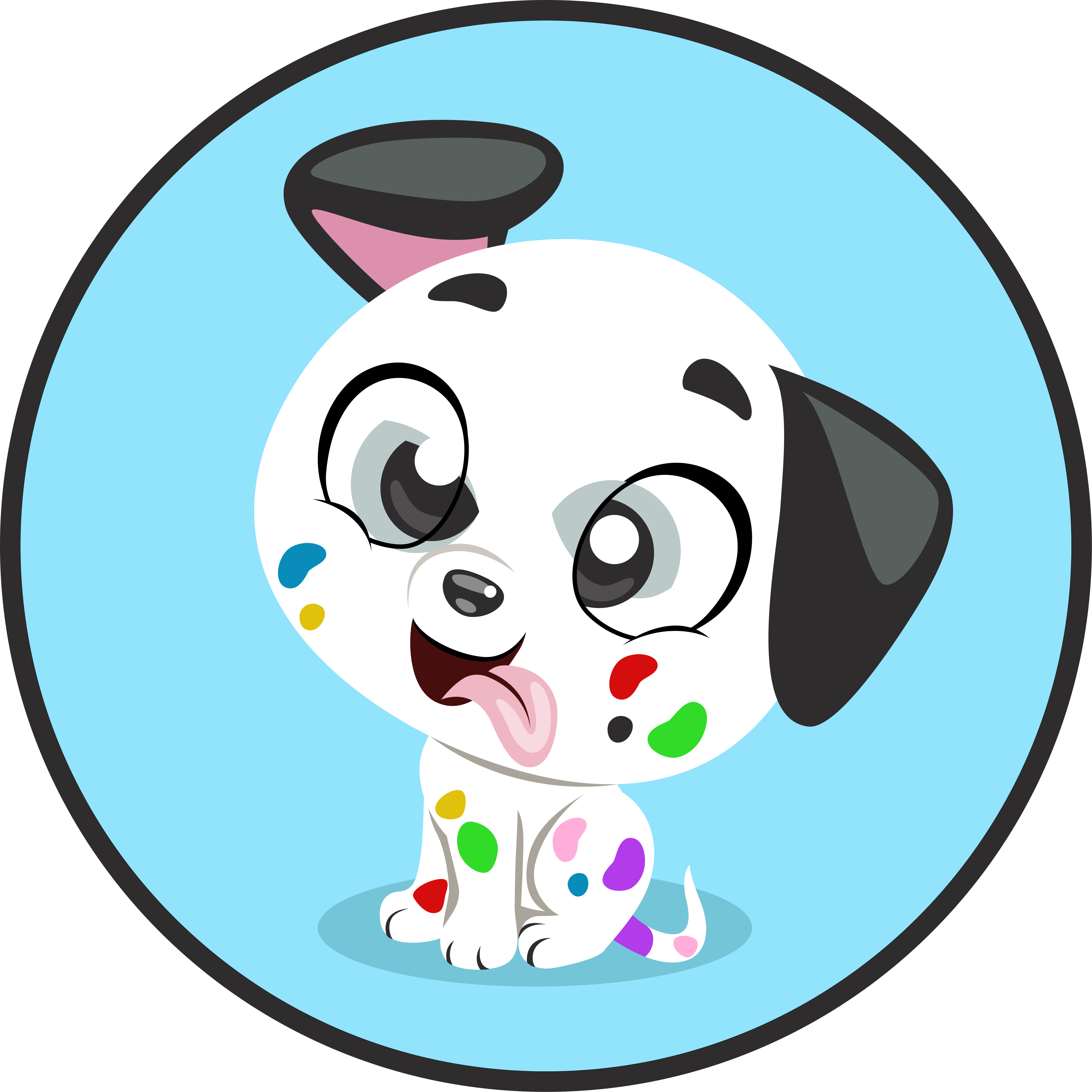 Covor vinil animal dalmata bebeluș colorat - TenStickers