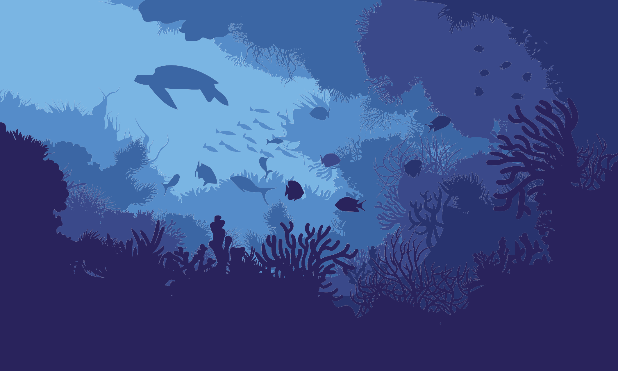 Covor vinil cu aspect de natura scenă subacvatică - TenStickers