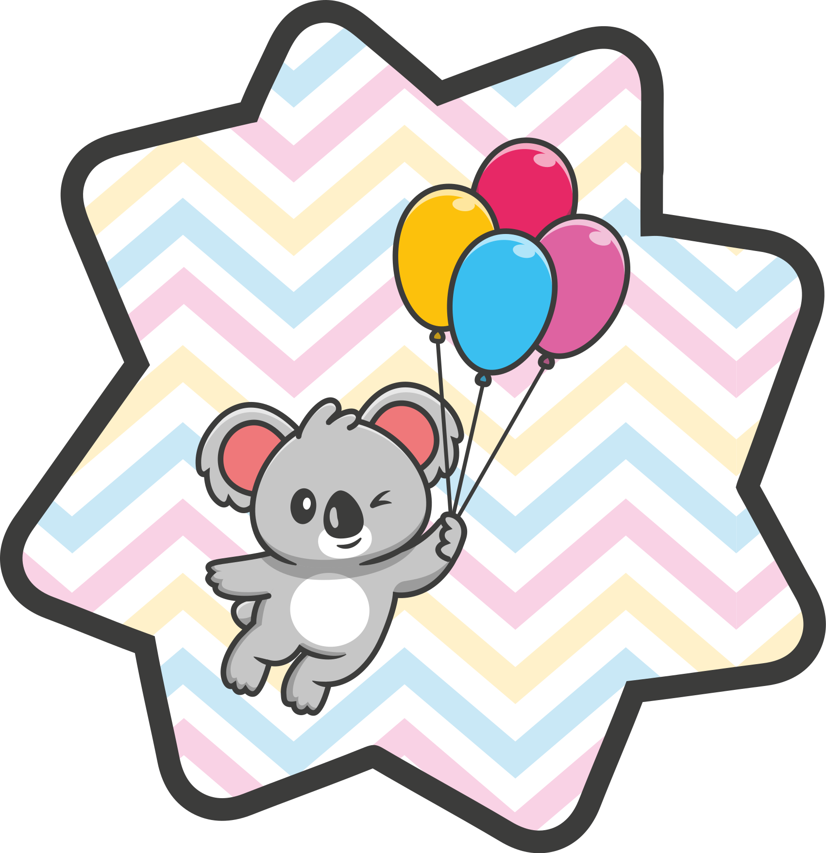 Covor de vinil pentru copii balon jucăuș koala - TenStickers