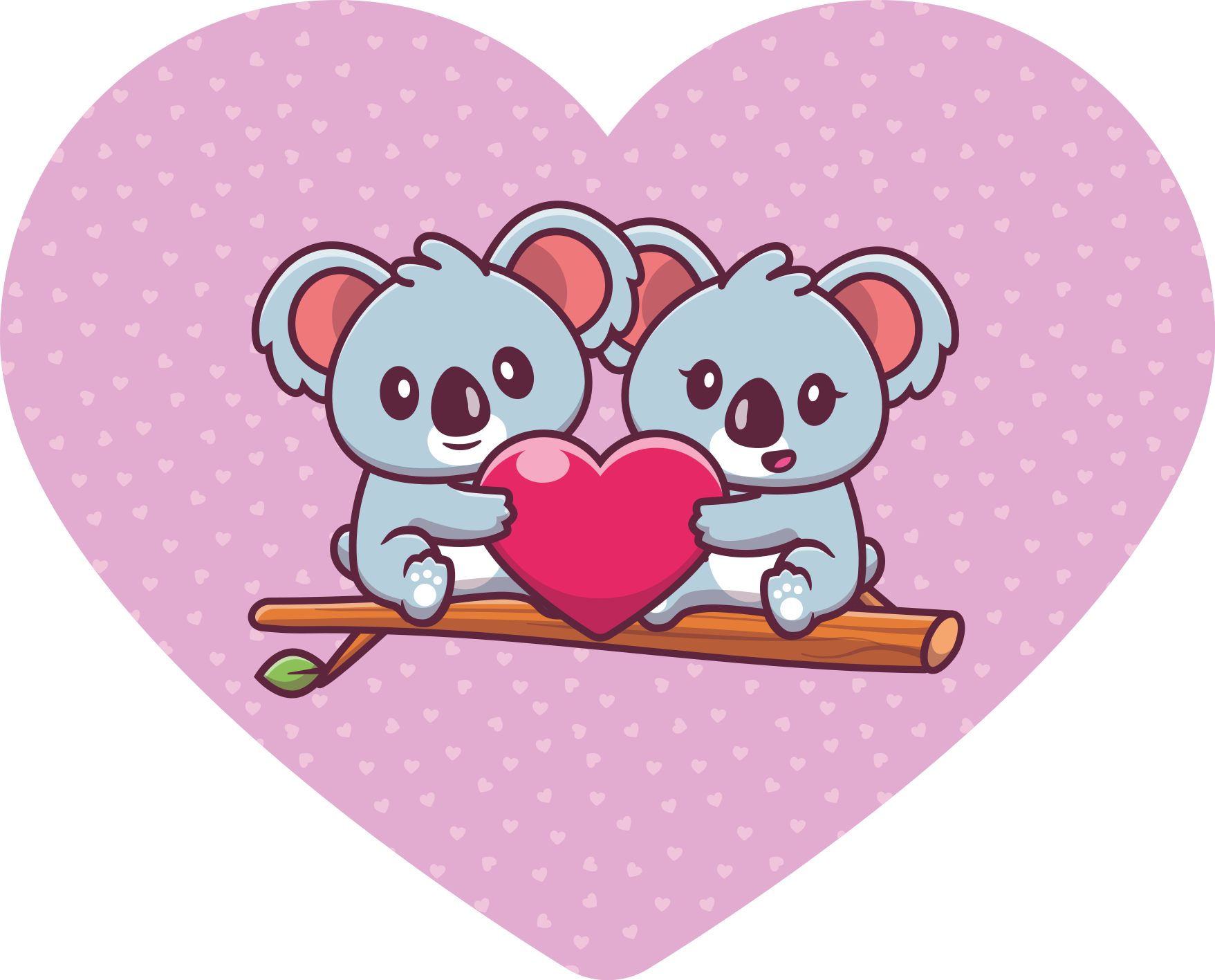 Covor de vinil pentru copii urși koala îmbrățișându-se - TenStickers