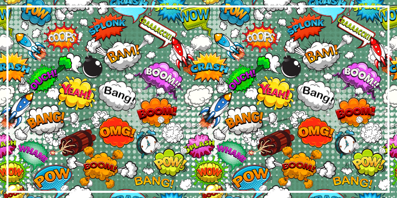 Covor de vinil Adolescenți efecte audio comice - TenStickers