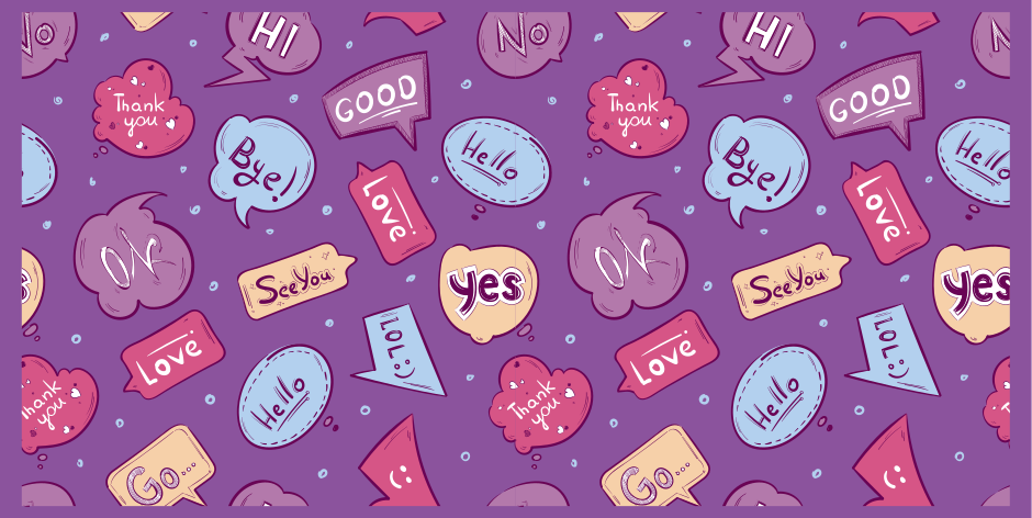 Covoare de vinil cu fraze bule de mesaj colorate - TenStickers