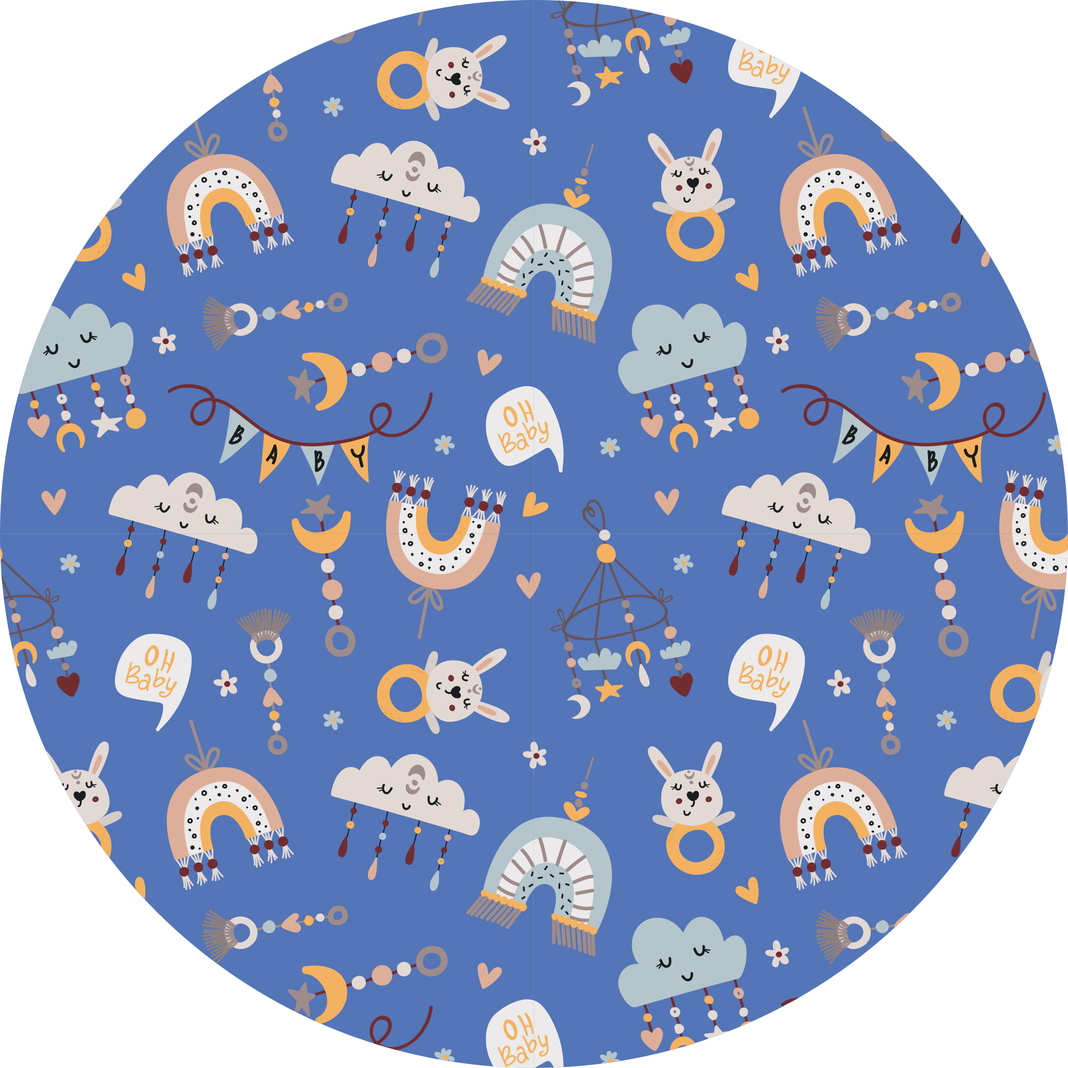 Covor de vinil pentru copii cu modele de animale baby - TenStickers