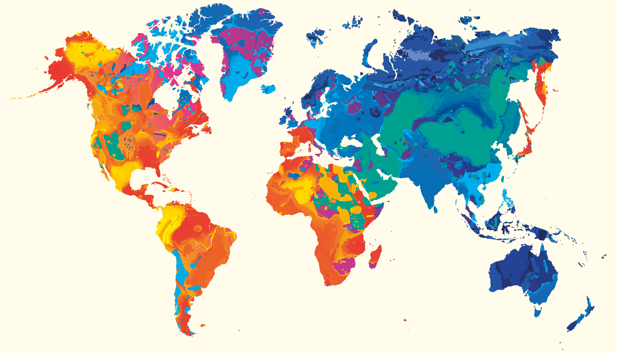Covor de vinil harta lumii atlas global vivid - TenStickers
