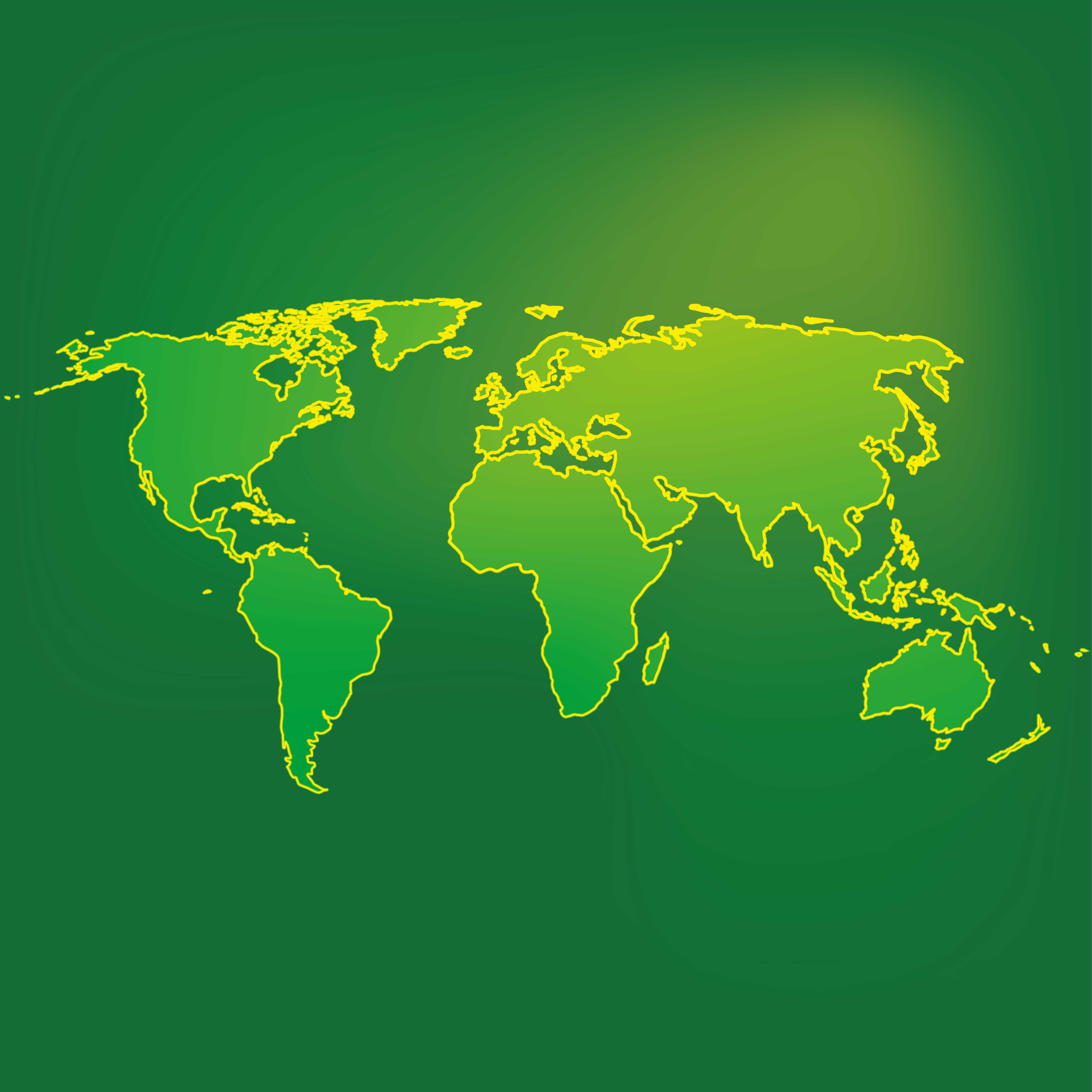 Covor de vinil harta lumii schita universului verde - TenStickers