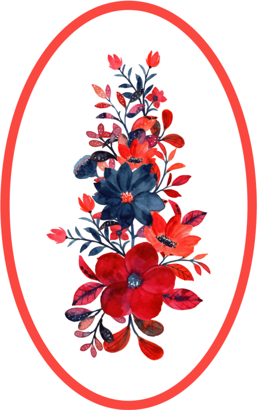 Covor vinil flori și plante aranjament floral - TenStickers