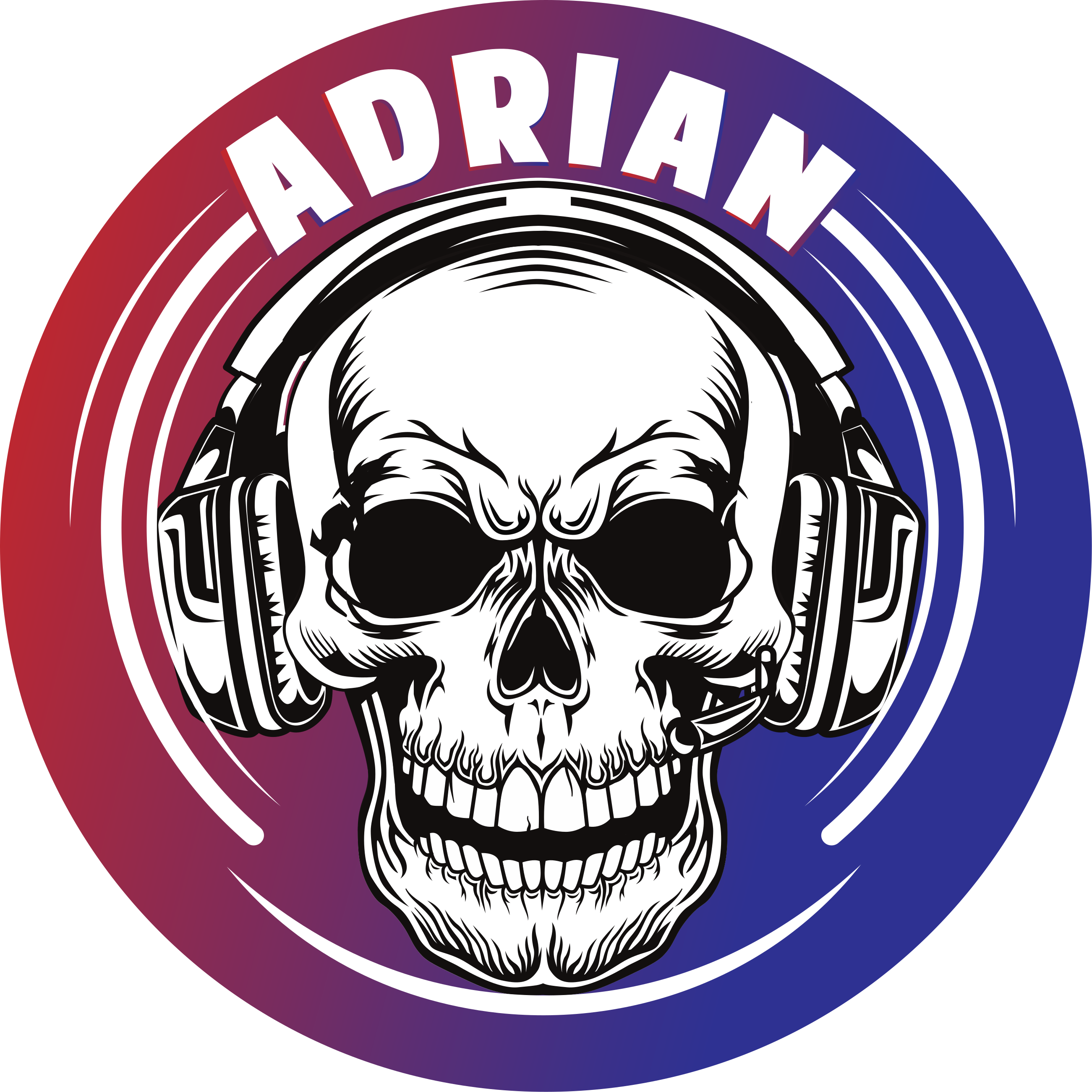 Covor de vinil Adolescenți căști personalizate cu craniu - TenStickers