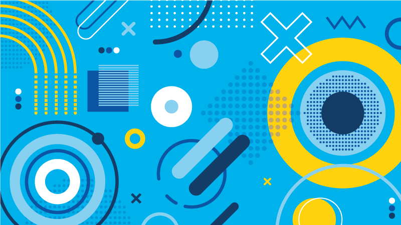 Covor de vinil geometric motiv modern albastru - TenStickers