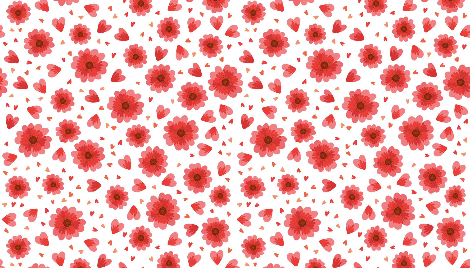 Covor vinil flori și plante model de inimă florală - TenStickers