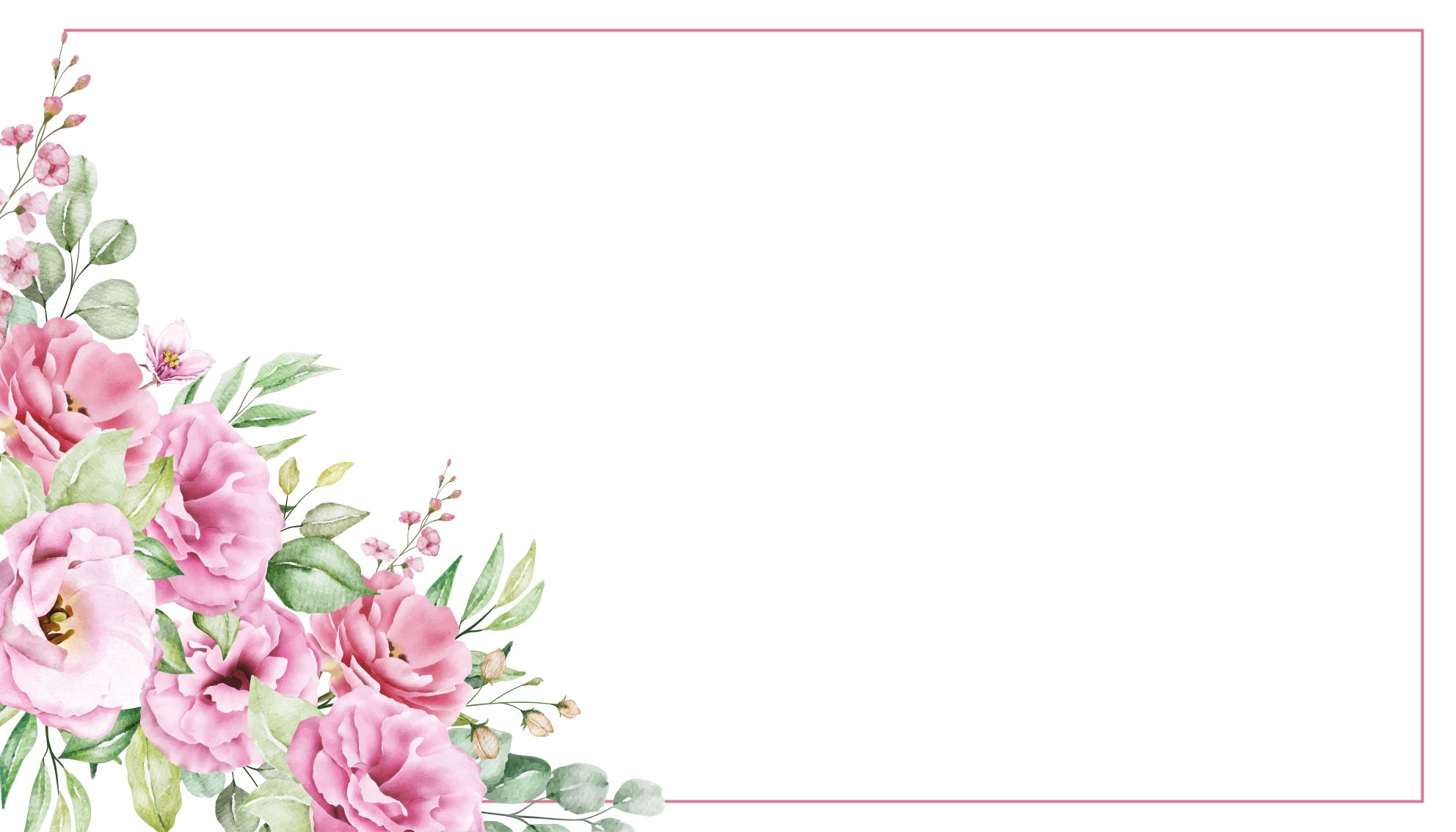 Trandafir roz covor floral elegant - TenStickers