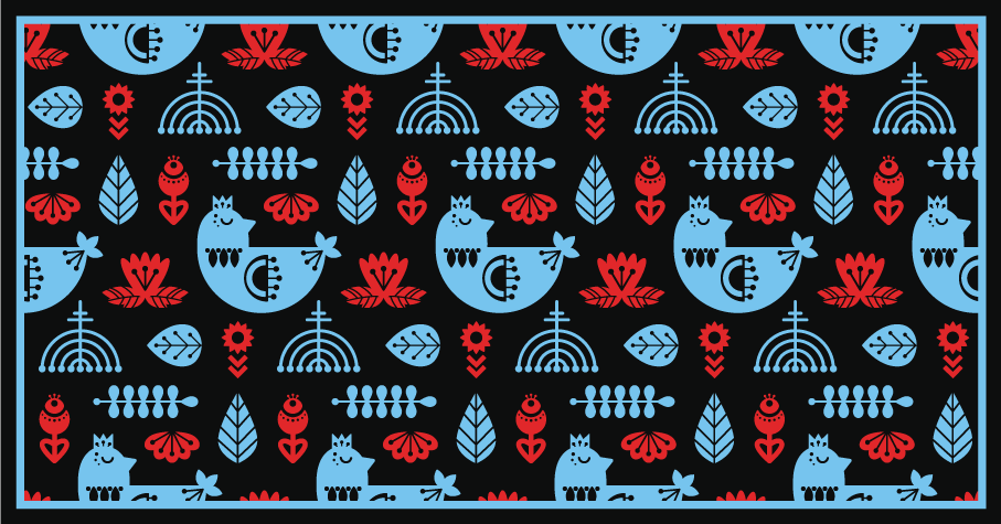 Covor vinil animal modele populare colorate - TenStickers