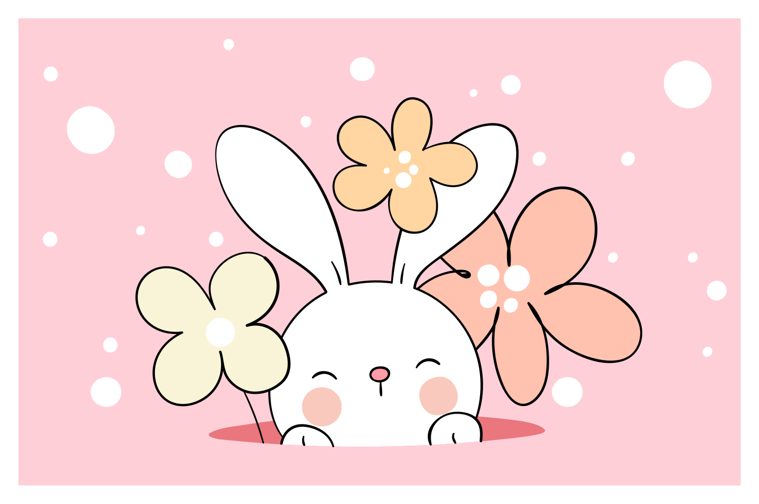 Covor de vinil pentru copii ilustrație de iepuraș - TenStickers