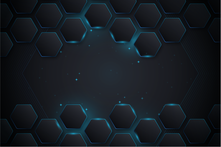 Covor de vinil geometric aspect hexagonal albastru - TenStickers