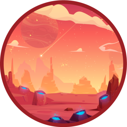 Covor de vinil stele scena deșertului cosmic - TenStickers