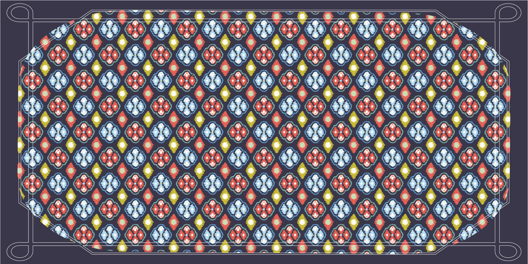 Covor vinil hol intrare compoziție de mozaic colorat - TenStickers