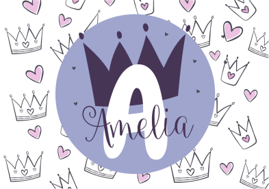 Alții covor de vinil imprimeu personalizat cu coroană - TenStickers