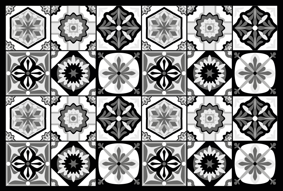 Gresie albă și gri de bucătărie - TenStickers