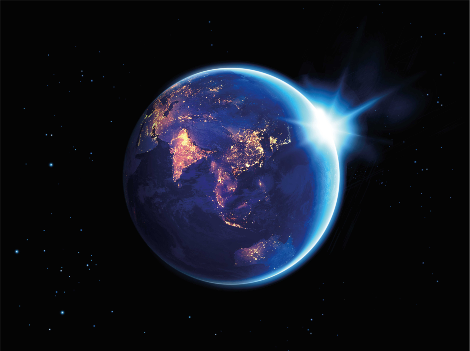 Covor de vinil harta lumii vedere a planetei pământ - TenStickers