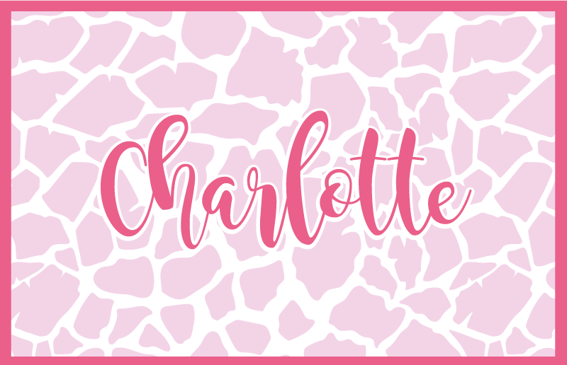 Covor de vinil cu nome vacă roz deisgn - TenStickers