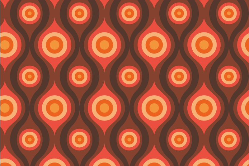 Covor de vinil mozaic motiv cerc vintage - TenStickers