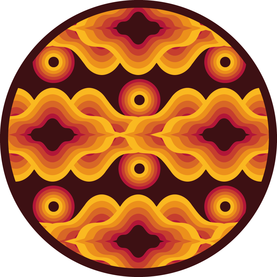 Covor de vinil mozaic motiv spiralat vintage - TenStickers