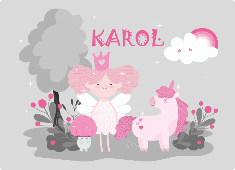 Alții covor de vinil scenă de basm cu nume - TenStickers