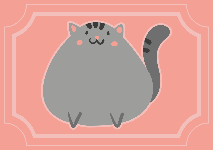 Alții covor de vinil operă de artă felină adorabilă - TenStickers