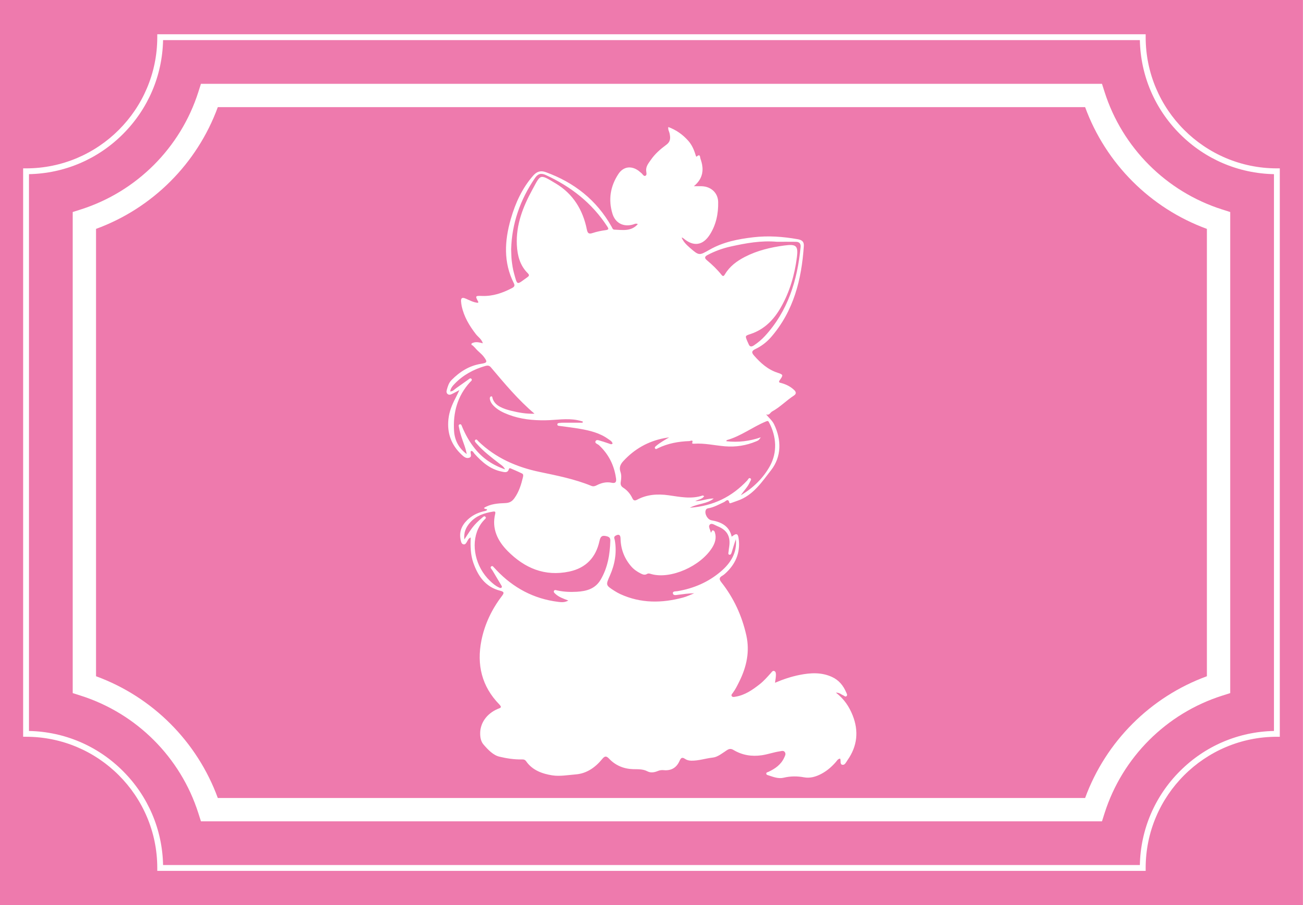 Alții covor de vinil siluetă drăguță de pisică - TenStickers