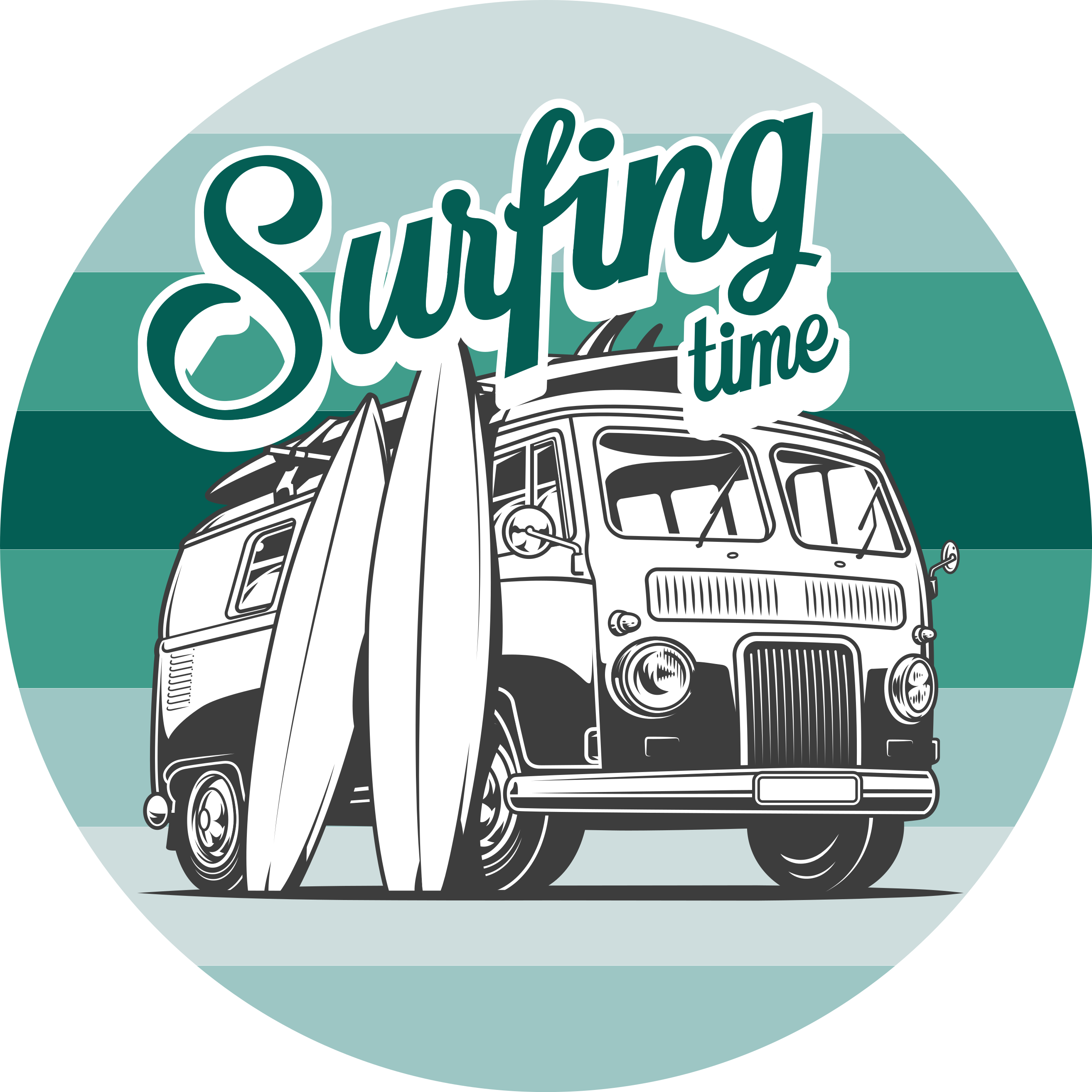 Covor de vinil Adolescenți aventură de surfing - TenStickers