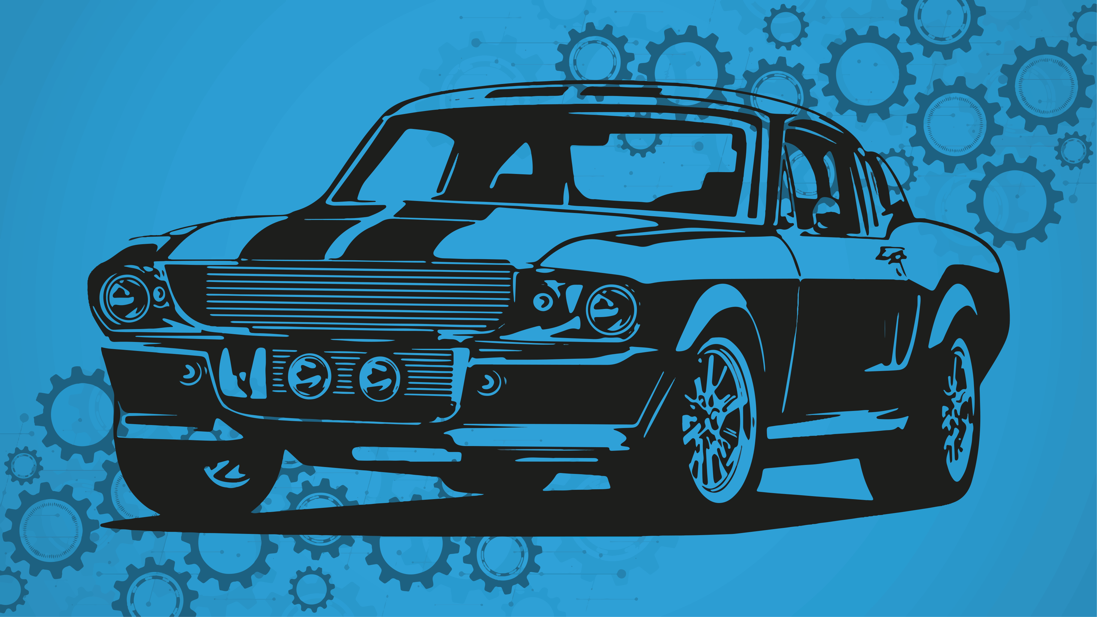 Alții covor de vinil descriere atemporală a automobilului - TenStickers