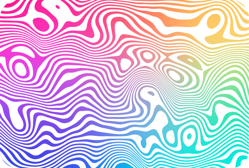 Covor vinil vărgat elemente de undă pline de viață - TenStickers