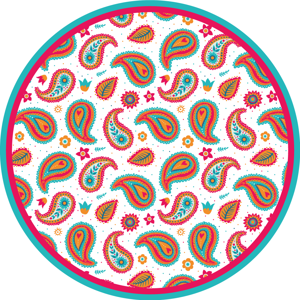 Covor de vinil etnic motiv paisley vibrant - TenStickers