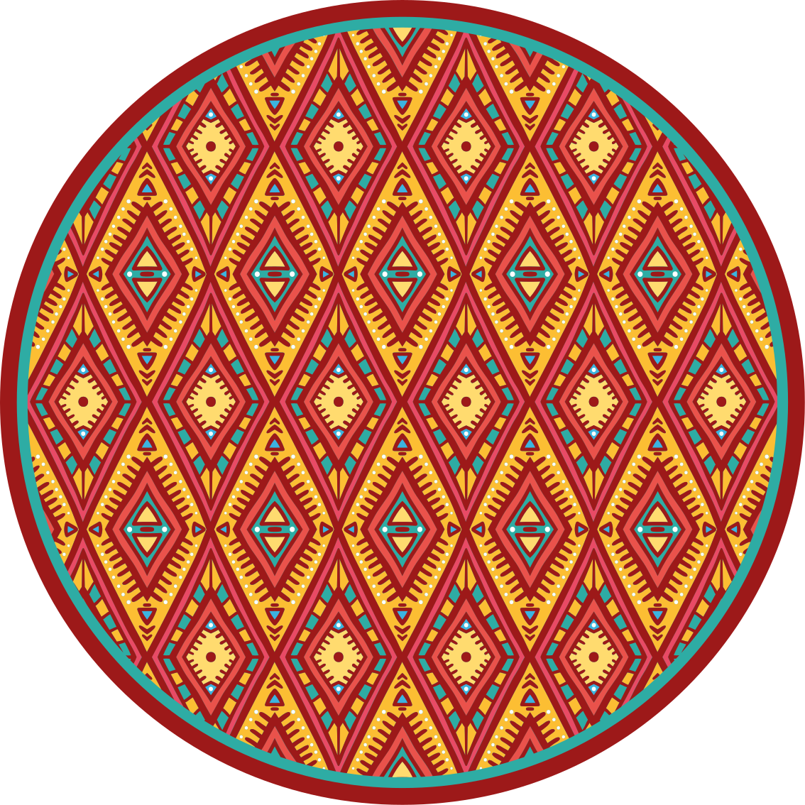 Covor de vinil etnic element tribal geometric - TenStickers