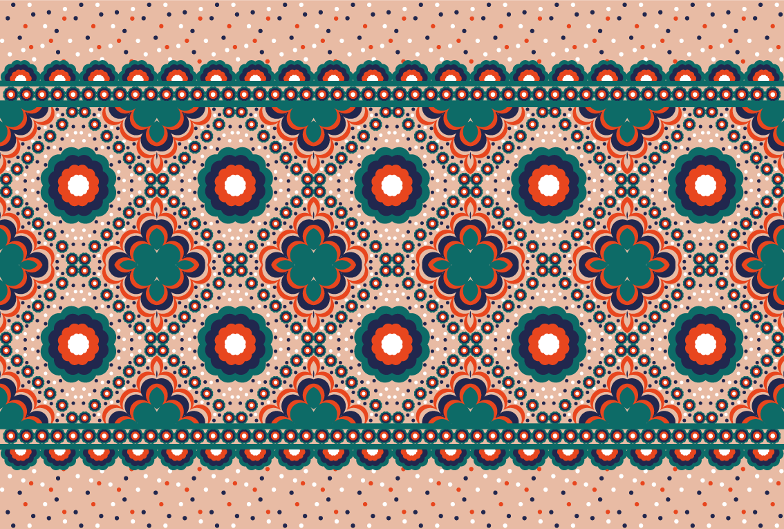 Covor dormitor cu model boho floral - TenStickers