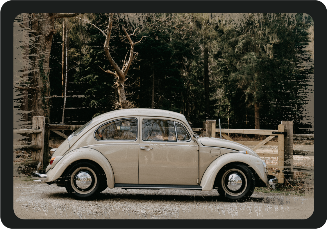 Covor vw beetle vintage din vinil - TenStickers