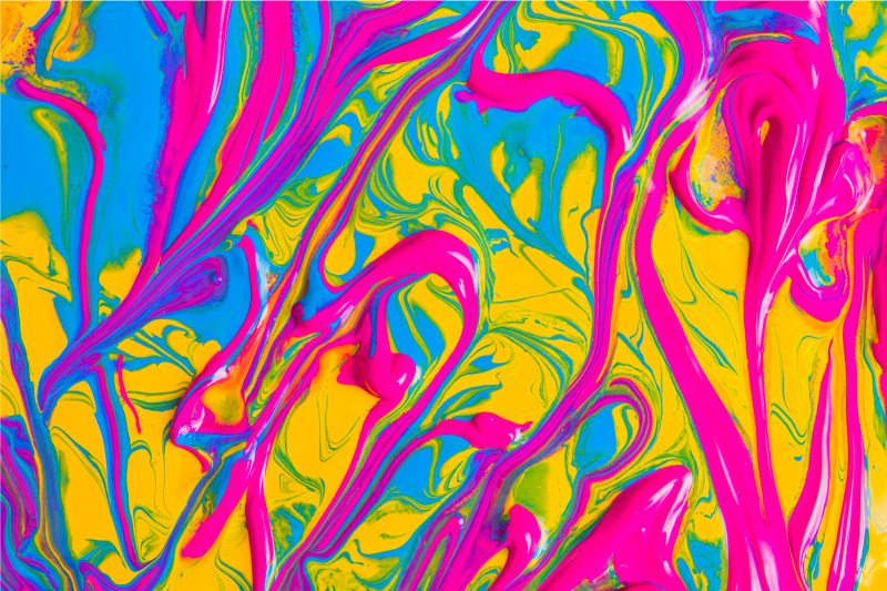 Covor colorat efect de vopsea colorat modern - TenStickers