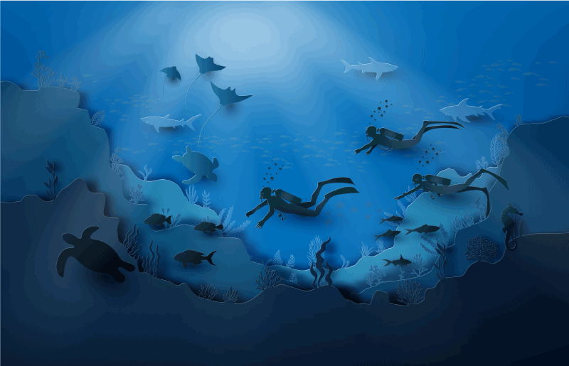 Ilustrare uimitoare sub mare covor modern - TenStickers