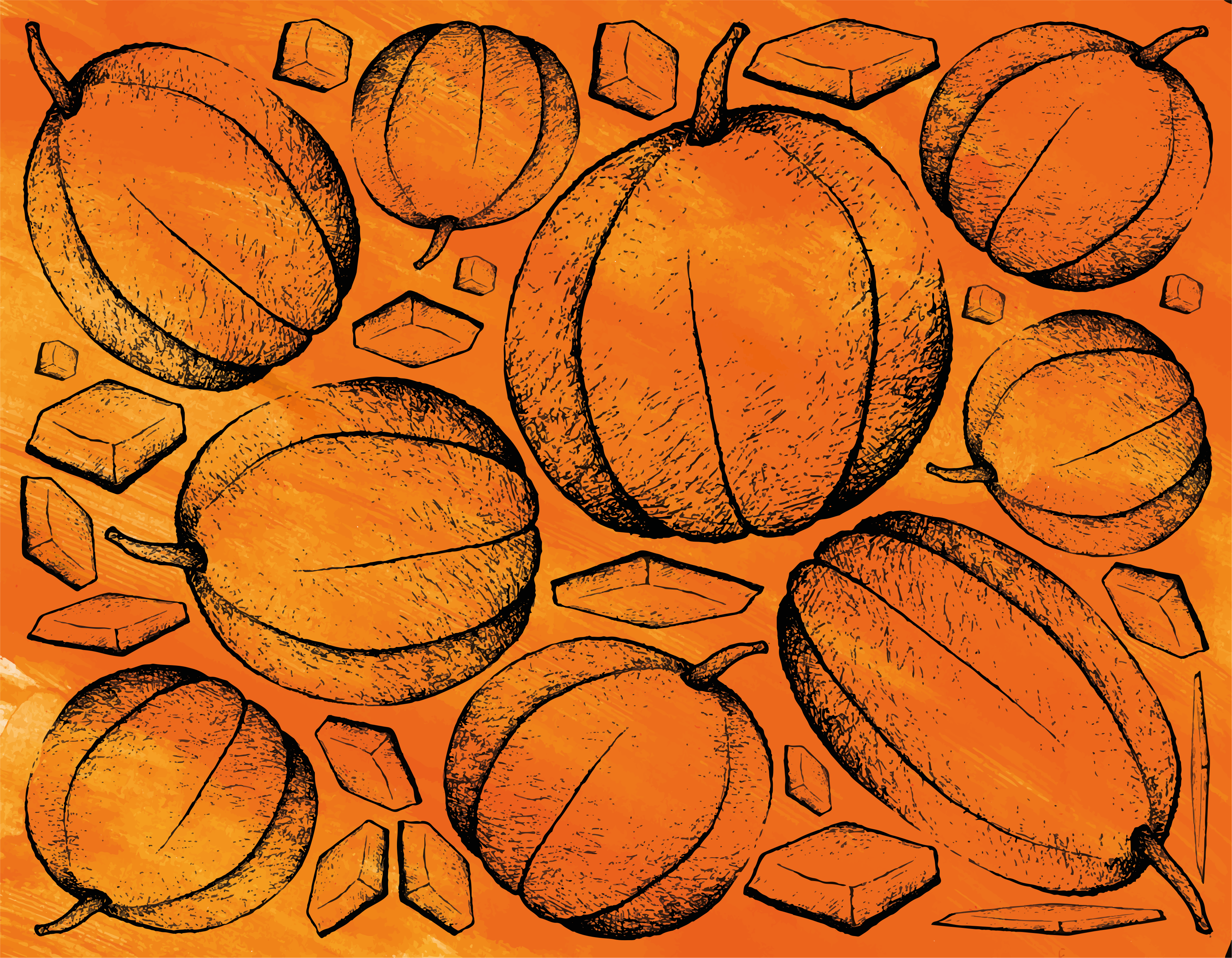 Covor de vinil Halloween recoltă de dovleci - TenStickers