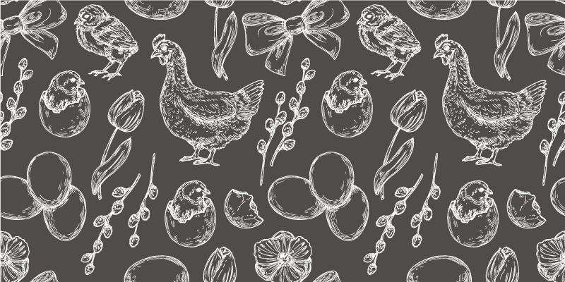 Covor de vinil pentru bucătărie motive fermecătoare de curte - TenStickers