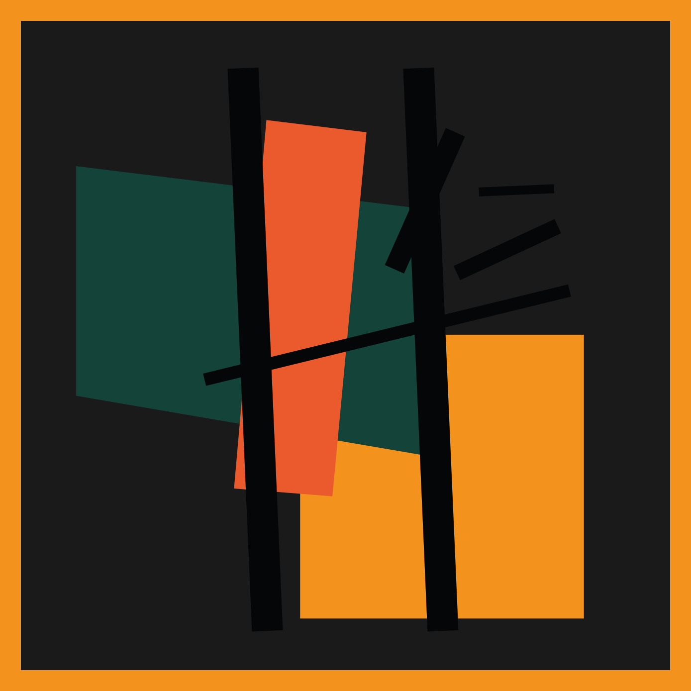 Pătrate și dreptunghiuri covoare de artă abstractă - TenStickers