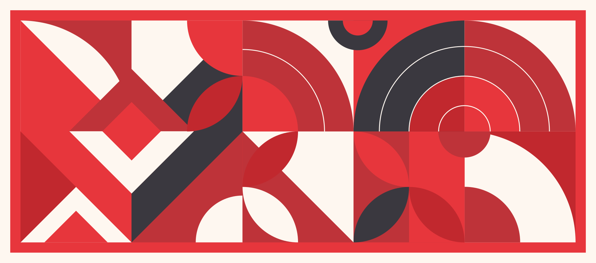 Covor de vinil geometric forme abstracte îndrăznețe - TenStickers