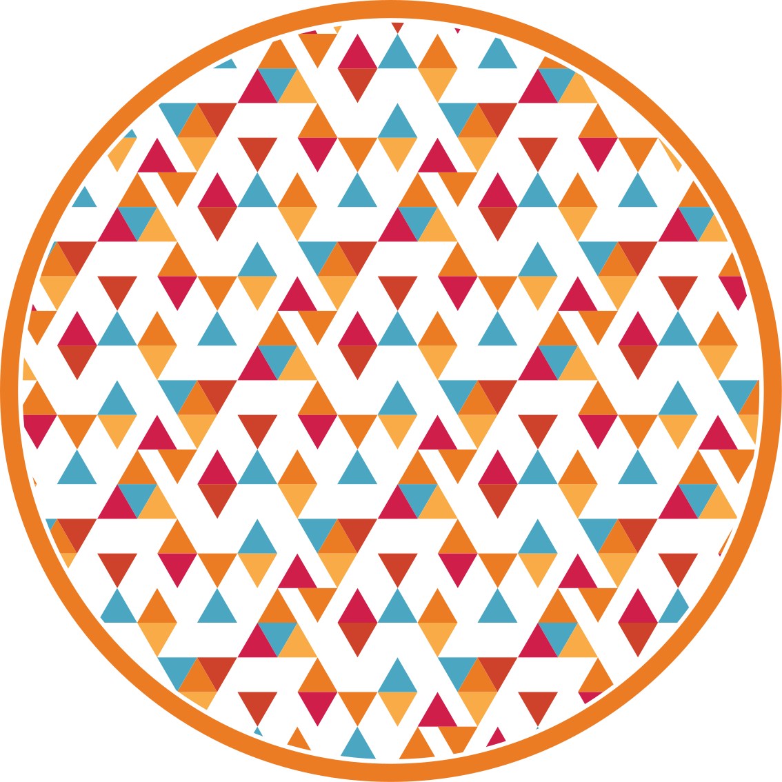 Covor de vinil geometric forme triunghiulare colorate - TenStickers