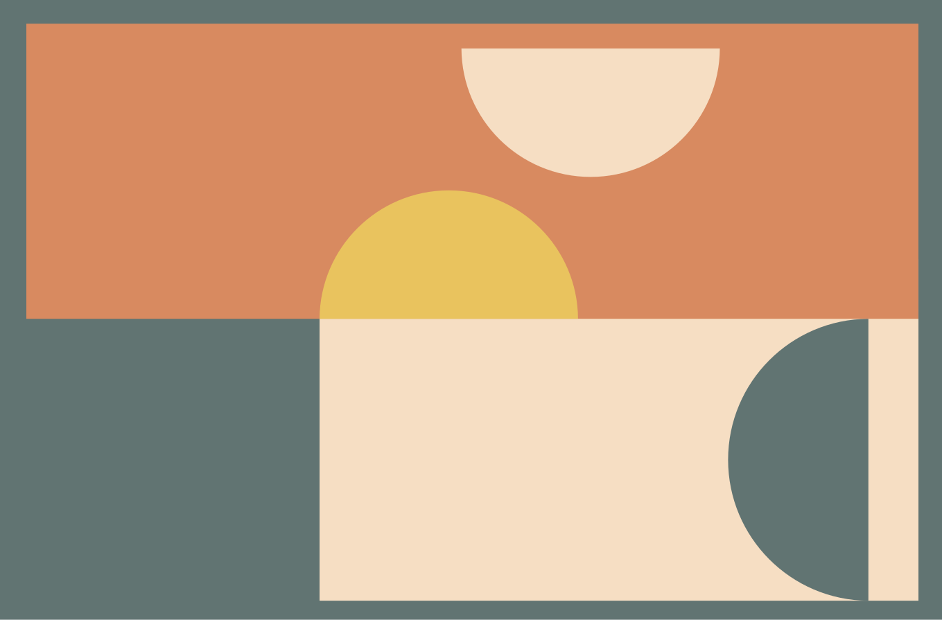 Semicercuri și dreptunghiuri covor geometric - TenStickers