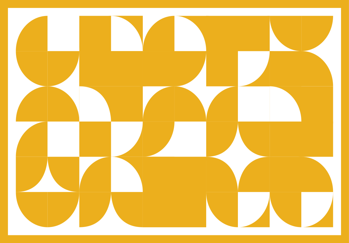 Covor de vinil geometric forme galbene îndrăznețe - TenStickers